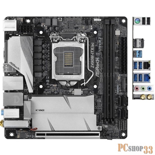 Материнская плата Z490 S1200 MITX Z490M-ITX/AC ASROCK
