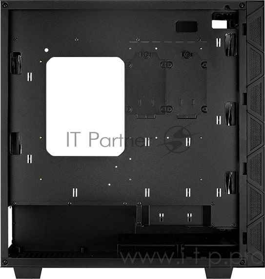 Корпус Aerocool Flo Saturn FRGB-G-BK-v1 черный без БП ATX 1x120mm 2xUSB2.0 2xUSB3.0 audio bott PSU