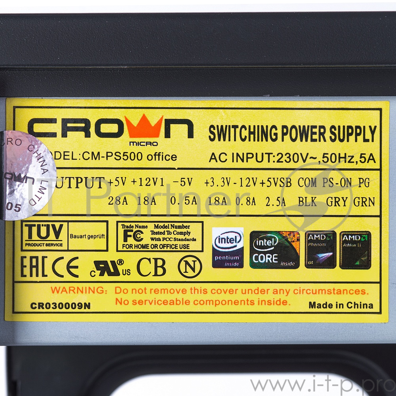 Корпус MiniTower CMC-403 black mATX (CM-500office)