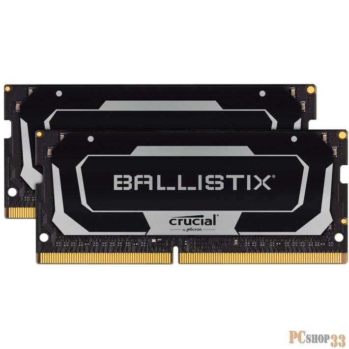 Память оперативная Crucial 16GB Kit (8GBx2) DDR4 2666MT/s CL16 Unbuffered SODIMM 260 pin Ballistix Black
