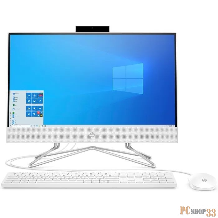 Моноблок HP 22-df0013ur NT 21.5 FHD(1920x1080) Celeron J4025, 4GB DDR4 2400 (1x4GB), HDD 1Tb, Intel Internal Graphics, noDVD, kbd&mouse wired, HD Webcam, Snow White, Win10, 1Y Wty