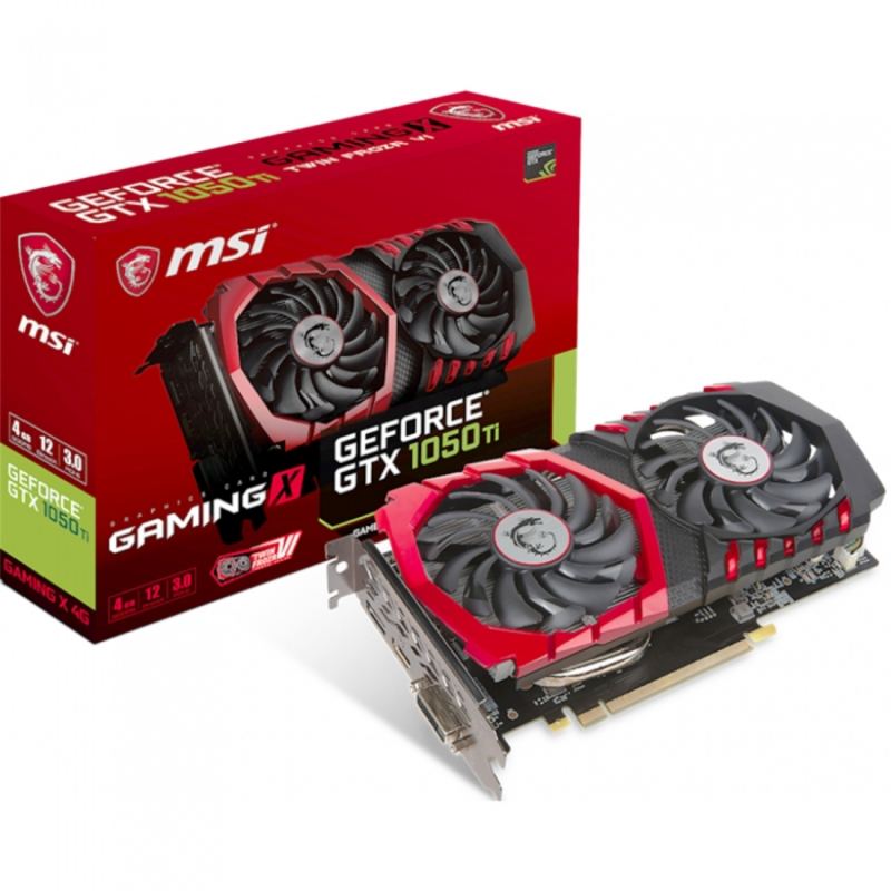Видеокарта MSI GTX 1050 Ti GAMING 4G RTL {GTX 1050TI, 4096Mb, 128bit, GDDR5, DVIx1 / HDMIx1 / DPx1 / HDCP}