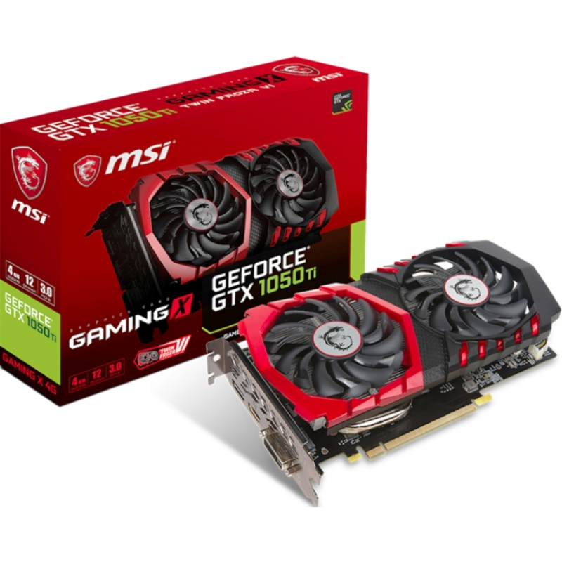 Видеокарта MSI GTX 1050 Ti GAMING 4G RTL {GTX 1050TI, 4096Mb, 128bit, GDDR5, DVIx1 / HDMIx1 / DPx1 / HDCP}