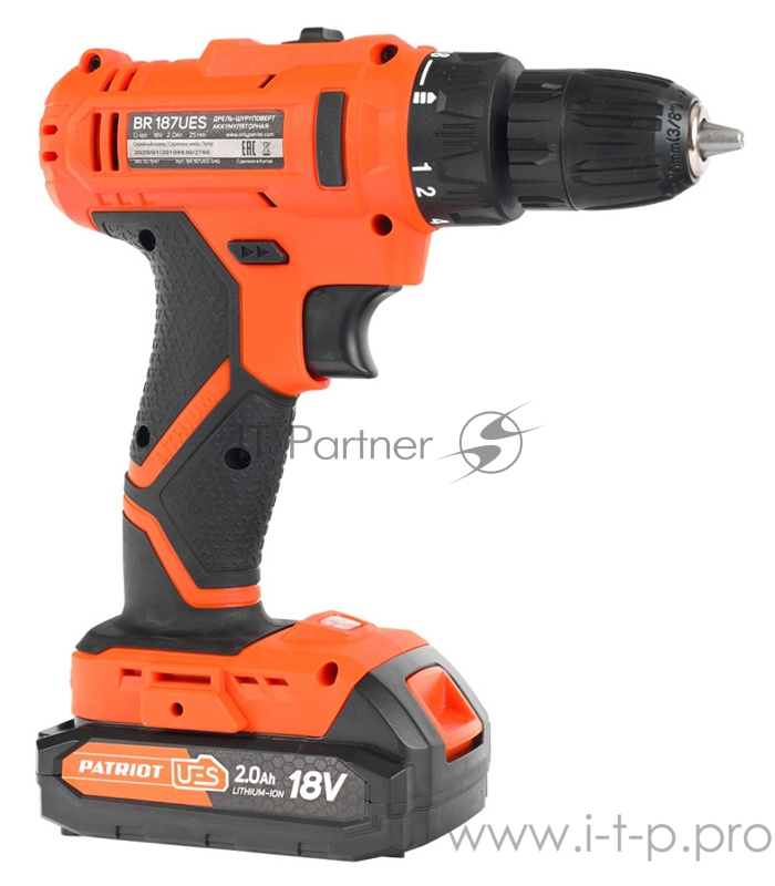 Дрель-шуруповерт аккумуляторная PATRIOT BR 187UES