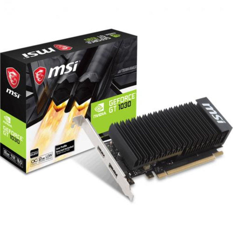 Видеокарта MSI GT1030 OC Silent LP 2Gb GDDR5 64bit DP, HDMI (GT 1030 2GH LP OC) RTL