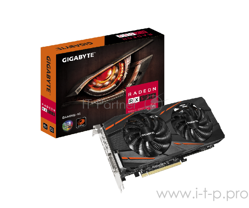 Видеокарта GIGABYTE Radeon RX 580 GAMING 4G 4ГБ GV-RX580GAMING-4GD (Radeon RX 580, DDR5, DVI, HDMI, 3xDP) (PCI-E)