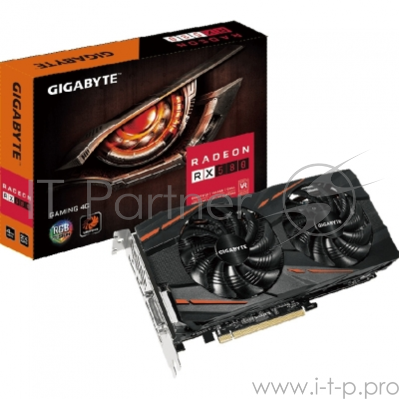 Видеокарта GIGABYTE Radeon RX 580 GAMING 4G 4ГБ GV-RX580GAMING-4GD (Radeon RX 580, DDR5, DVI, HDMI, 3xDP) (PCI-E)