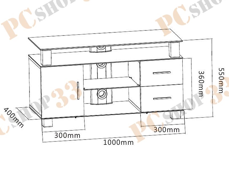 Тумба для телевизора Brateck LK-209S, до 40 кг