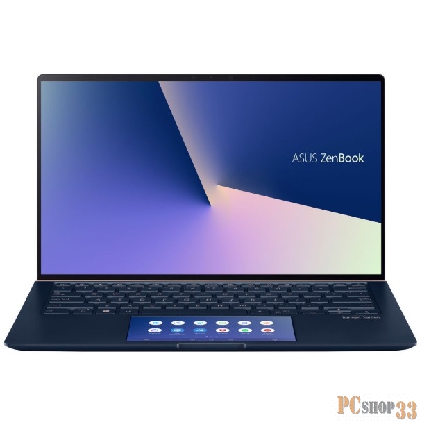Ноутбук ASUS Zenbook 14 UX434FQ-A5040R Core i5-10210U/8Gb/512Gb SSD/Nvidia MX350 2Gb/14,0 FHD 1920x1080 AG/WiFi/BT/HD IR/Windows 10 Pro/1.26Kg/Royal Blue/ScreenPad 2.0/Sleeve+RG45 Gigabit to USB cable