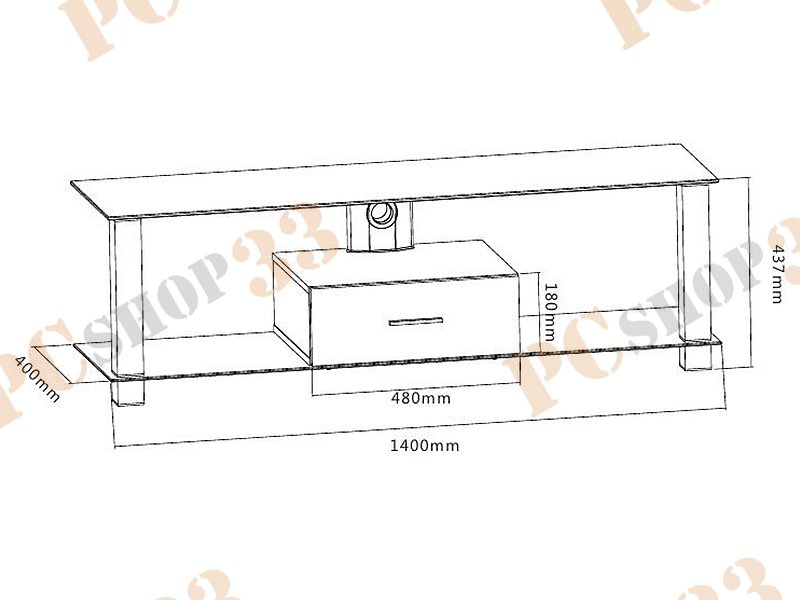 Тумба для телевизора Brateck LK-205L, до 40 кг