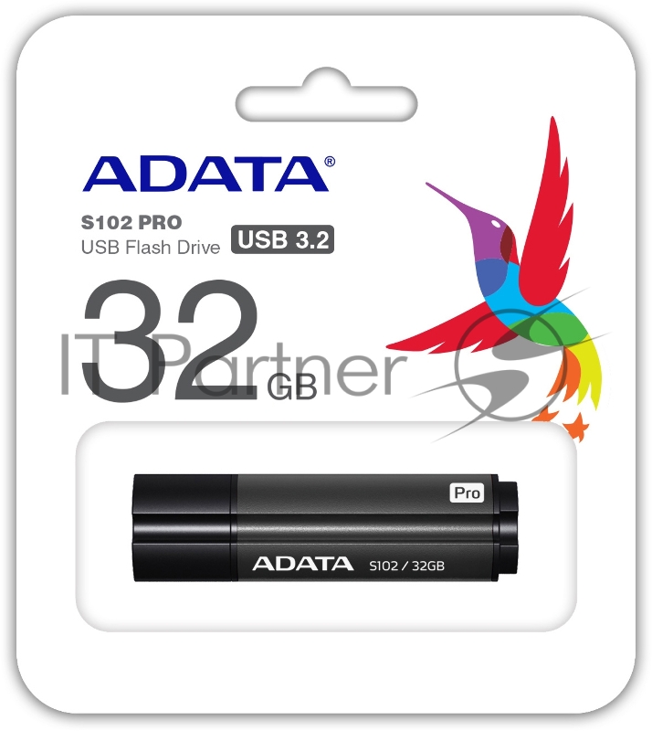 Носитель информации A-DATA Flash Drive 32Gb S102P AS102P-32G-RGY {USB3.0, Grey}