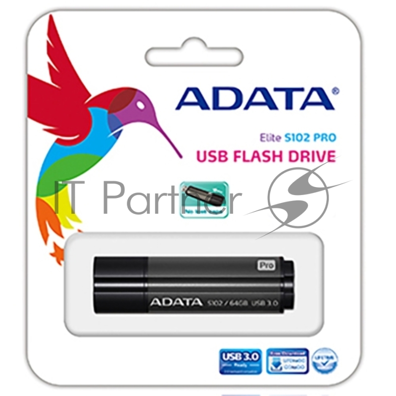 Носитель информации A-DATA Flash Drive 32Gb S102P AS102P-32G-RGY {USB3.0, Grey}