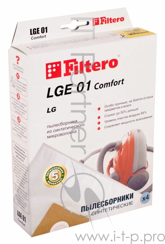 Пылесборники Filtero LGE 01 Comfort пятислойные (4пылесбор.)