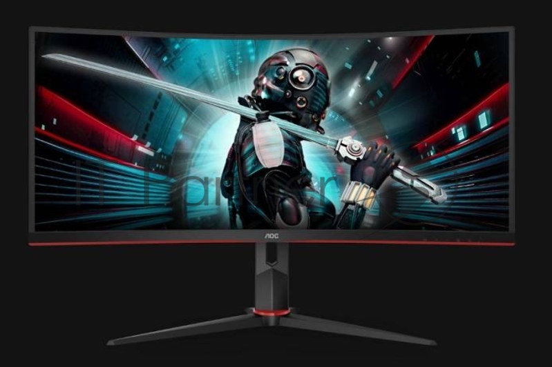 МОНИТОР 34 AOC CU34G2 Black-Red (VA, изогнутый, 3440x1440, 100Hz, 1 ms, 178°/178°, 300 cd/m, 80M:1, +2xHDMI 2.0, +Displ
