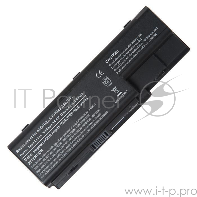 Аккумулятор для Acer Aspire 5520, 5920, 6920G, 7520, 5200mAh, 14.8V