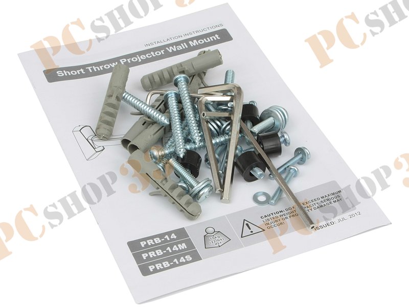 Кронштейн настенный Brateck PRB-14S, до 10 кг, для проектора, черный