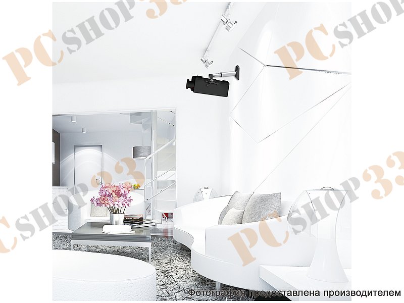 Кронштейн настенный Brateck PRB-14S, до 10 кг, для проектора, черный