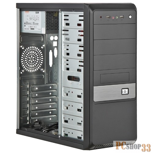 MidiTower SP Winard 3067(C) 2*USB2.0, audio, reset, ATX, 400W, 80mm