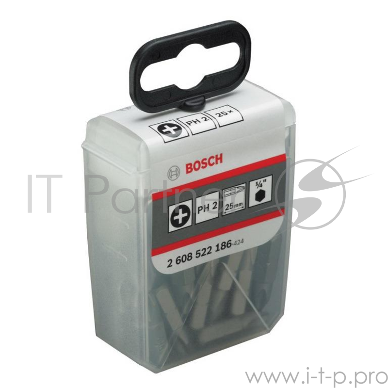 Биты Bosch 2608522186 набор бит , 25 шт TicTac PH2 25мм, 1/4