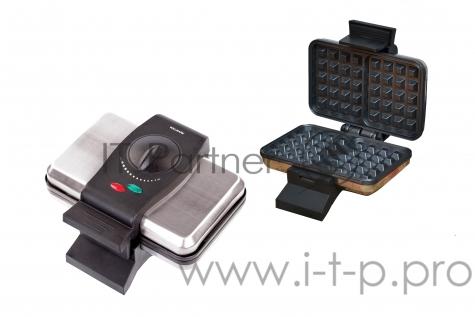 Вафельница WILLMARK WM-105V (1000Вт,форма венские вафли, терморег., антиприг.покр., инд. готовности)