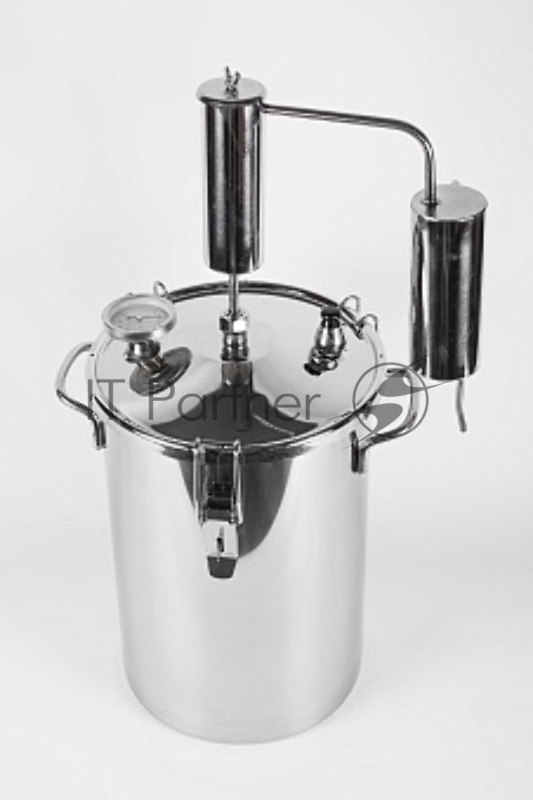 Дистиллятор Первач Элит-Аромат 20Т домашний , 20л, термометр, клапан избыт. давления, разборный сухопарник, слив сивушных масел, охладитель, сетка, кр