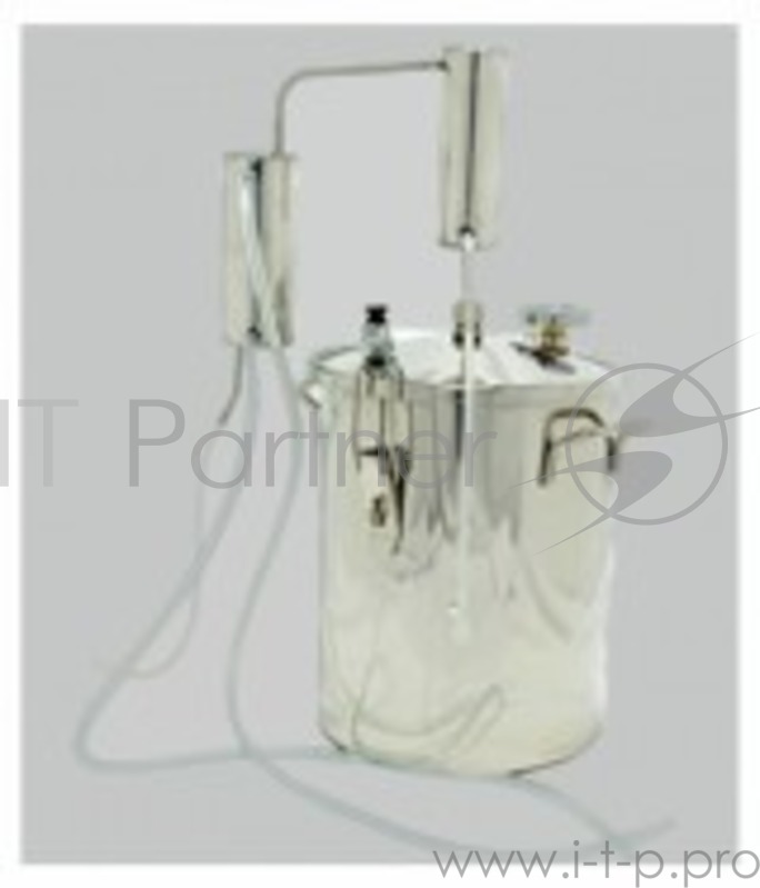 Дистиллятор Первач Элит 14Т домашний, 14л, термометр, клапан избыт. давления, сухопарник со сливом отходов, охладитель, съемная крышка