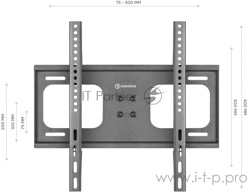 Кронштейн ONKRON PT1 черный тв аксесс.
