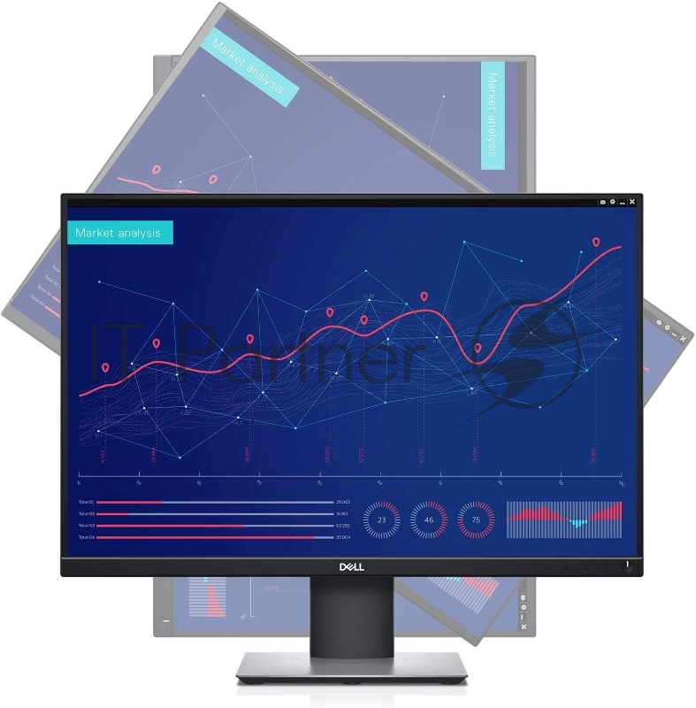 Монитор DELL P2421 DELL P2421 24 wide, IPS, 1920x1200, 0.27mm, 5ms, 300cd/m2, 1000:1, Height adjustable, Tilt, Swivel, VGA, HDMI, DVI(D), DP, 5xUSB, Black