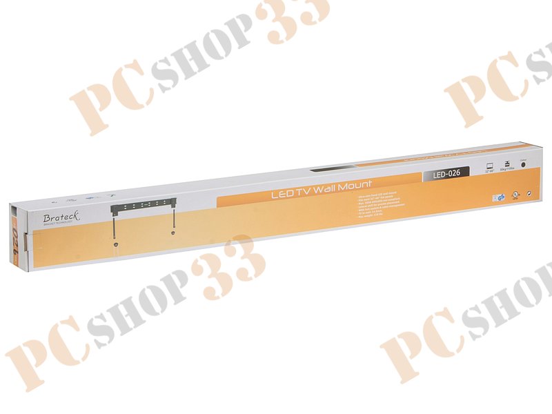 Кронштейн настенный Brateck LED-026, универсальный, до 50 кг, черный