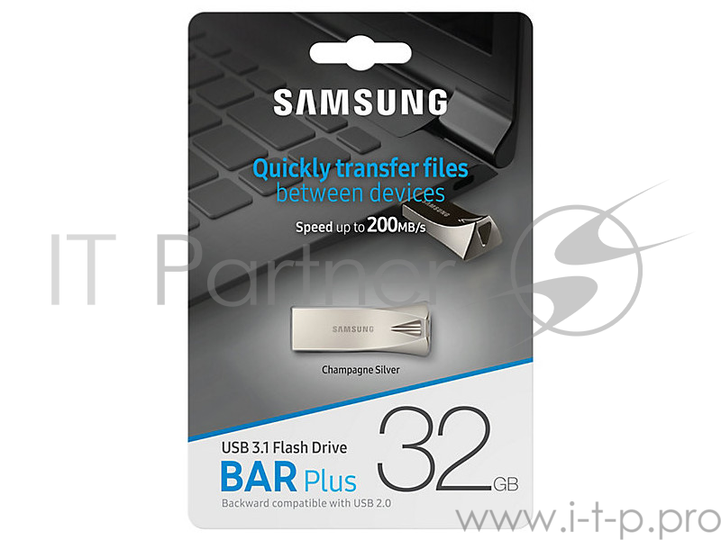 Накопитель USB flash 32ГБ Samsung BAR Plus MUF-32BE3/APC (USB3.1)