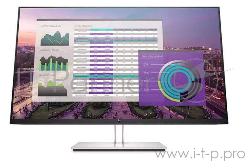 Монитор HP EliteDisplay E324q Monitor 31,5 QHD 2560x1440 IPS 350nits 16:9 USB-C DP HDMI VGA 4*USB 3.1 heiht tilt swivel pivot 3-3-0