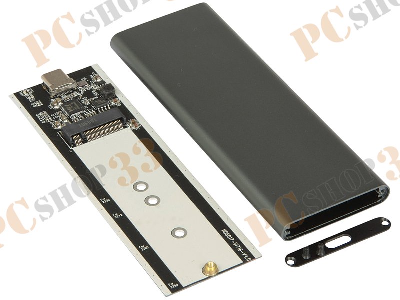 Контейнер Espada e9023U31 для M.2 SSD, серый (USB3.1)