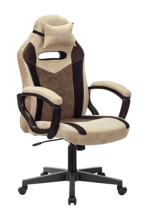 Кресло игровое Бюрократ VIKING 6 KNIGHT BR FABRIC коричневый крестовина металл