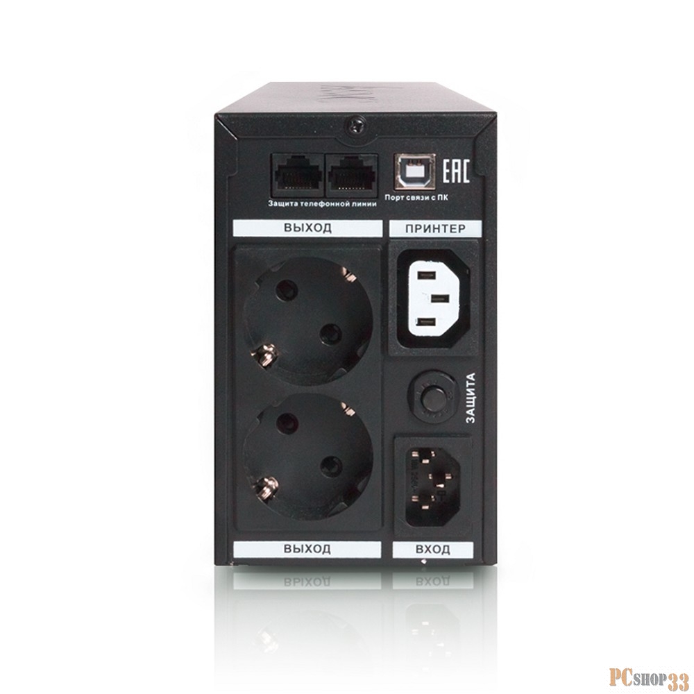 ИБП SVC, V-800-L-LCD Л-И., 800ВА/480Вт, Вход:220В, AVR:165-275В, АКБ 1*12В/9Ач, LCD-дисплей, Напольный