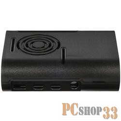 Корпус RASPBERRY PI4, CaseRaspPI4, на винтах (Black) (44571)