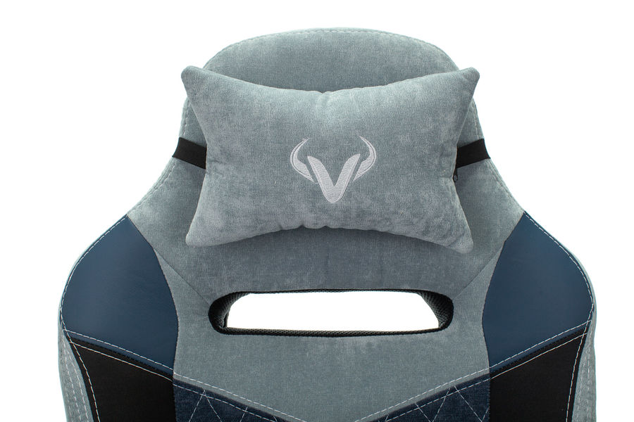 Кресло игровое Бюрократ VIKING 6 KNIGHT BL FABRIC синий крестовина металл