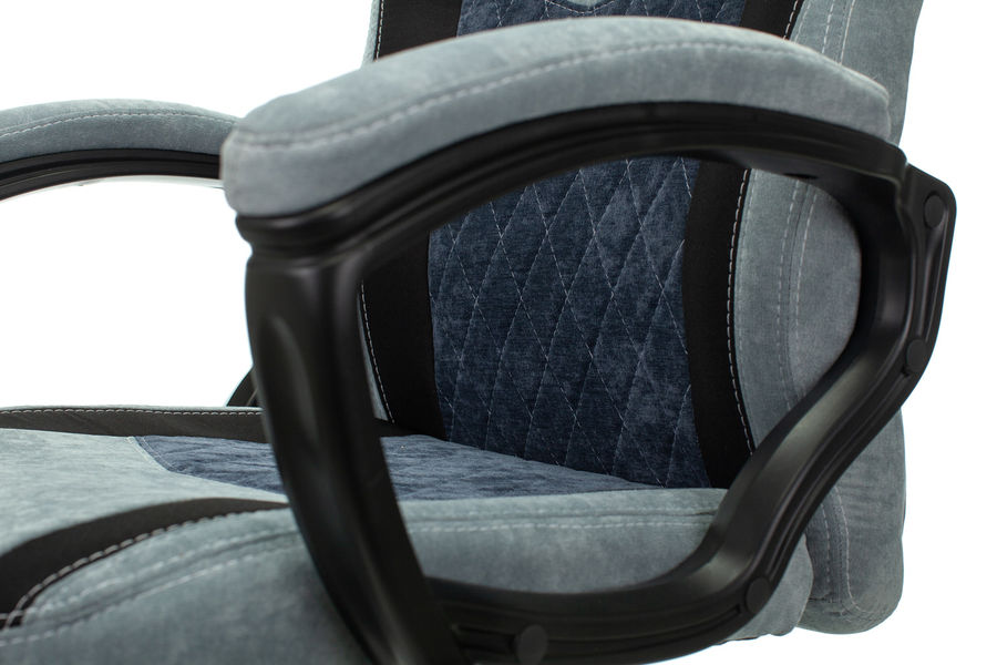 Кресло игровое Бюрократ VIKING 6 KNIGHT BL FABRIC синий крестовина металл