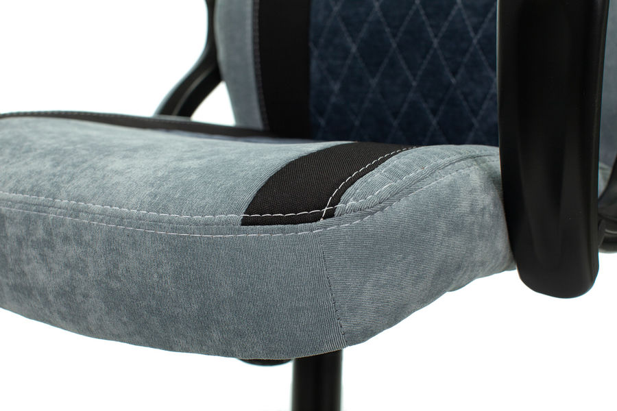 Кресло игровое Бюрократ VIKING 6 KNIGHT BL FABRIC синий крестовина металл