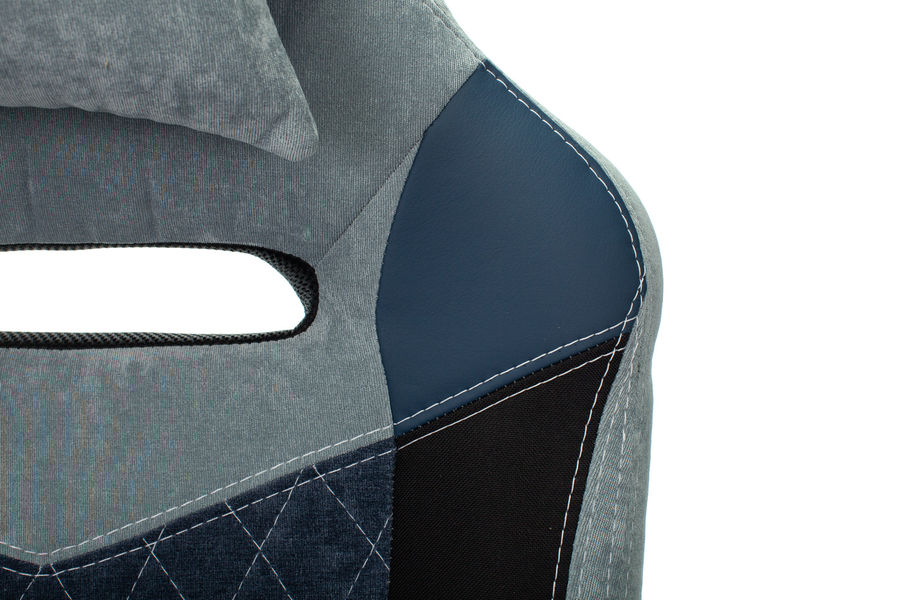 Кресло игровое Бюрократ VIKING 6 KNIGHT BL FABRIC синий крестовина металл