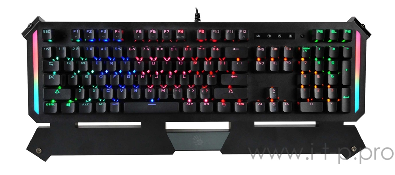 Клавиатура A4 Bloody B875N PR механическая черный USB for gamer LED (1204022)