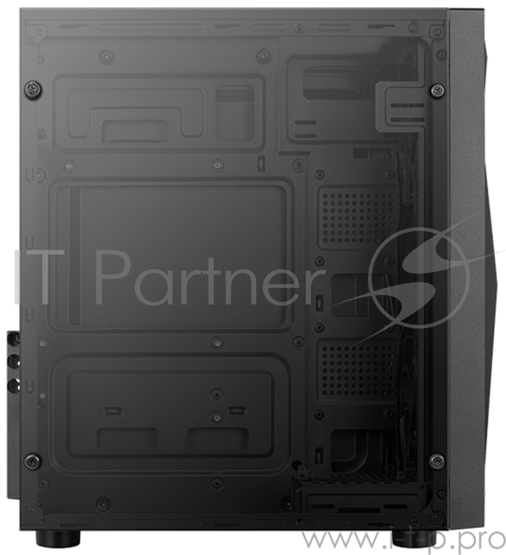 Корпус Aerocool Glider Cosmo (3xUSB, 2xAudio, 2x120 мм FAN, прозрачная стенка-стекло, ATX, без БП)