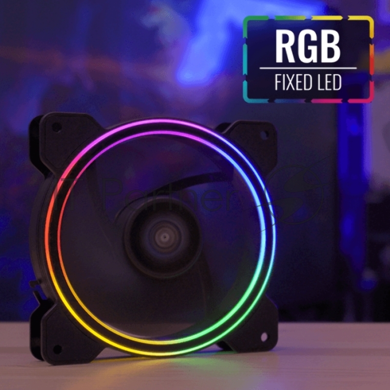 Вентилятор Aerocool Saturn 12 FRGB (120мм, 19.6 dB, 1000rpm, 3pin+ Molex, подсветка) RTL