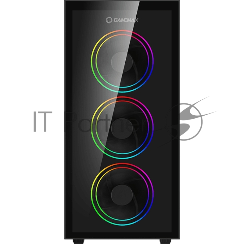 Корпус GameMax Draco XD MFG A363-TA (ATX,Зак.стекл, USB 3.0, 4*120мм вент.+ ARGB контроллер,без БП)