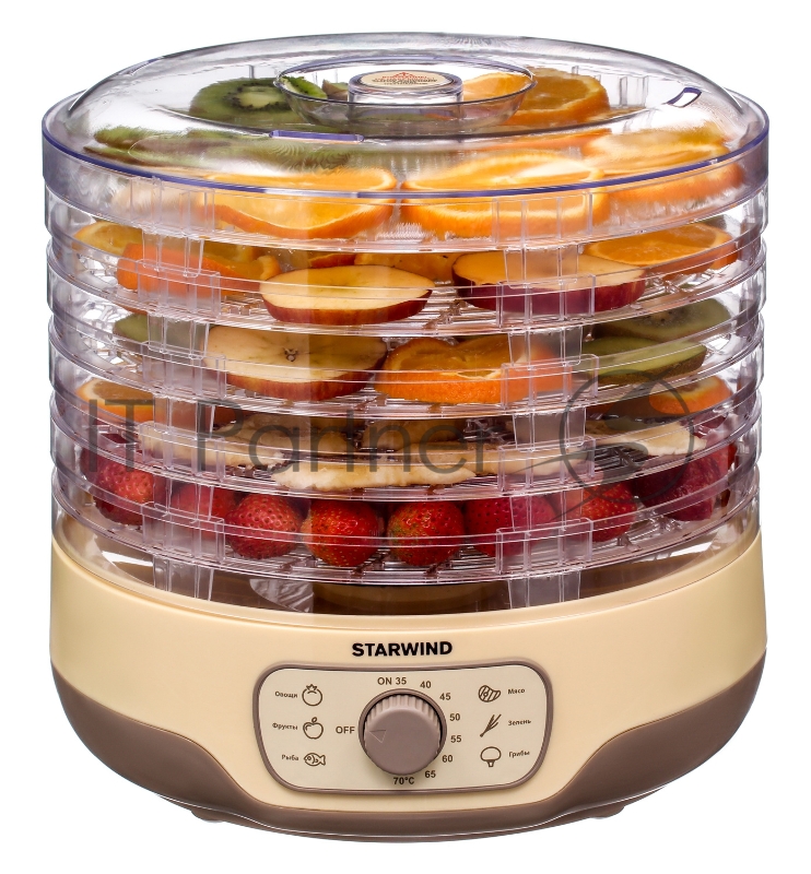 Сушка для фруктов и овощей Starwind SFD2520 5под. 250Вт белый