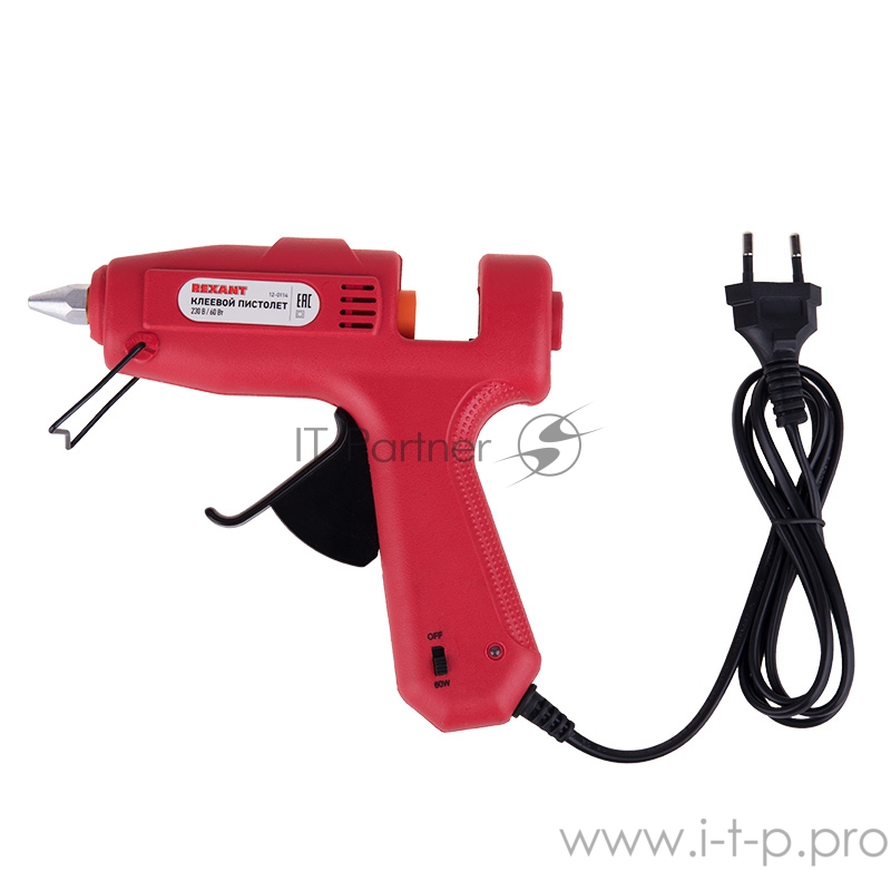 Пистолет клеевой REXANT (12-0114) 60 Вт O 11 мм С КНОПКОЙ (блистер)