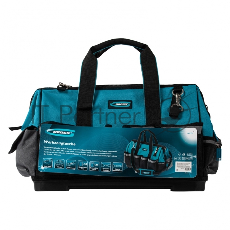 Сумка GROSS 90273 для инструмента handwerker 42 кармана пластик. дно наплечный ремень 475 х 260 х