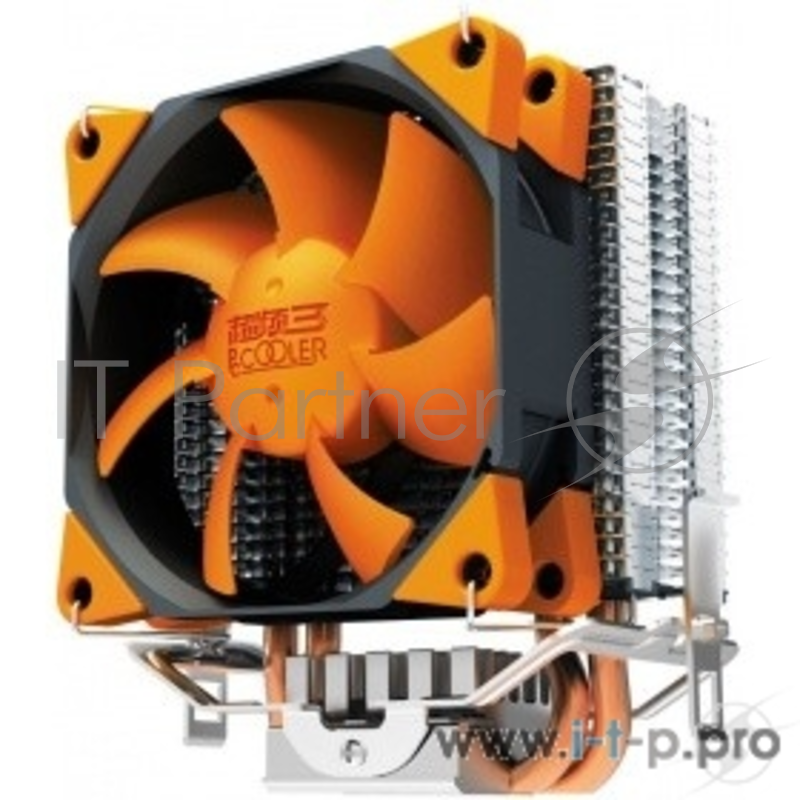 Вентиляторы PCCooler S88 Кулер S88 S775/115X/AM2/AM3/AM4/FM1/FM2 (48 шт/кор, TDP 98W, вент-р 80мм с PWM, 2 тепловые трубки 6мм, 1200-2000RPM, 20.5dBa) Retail Color Box