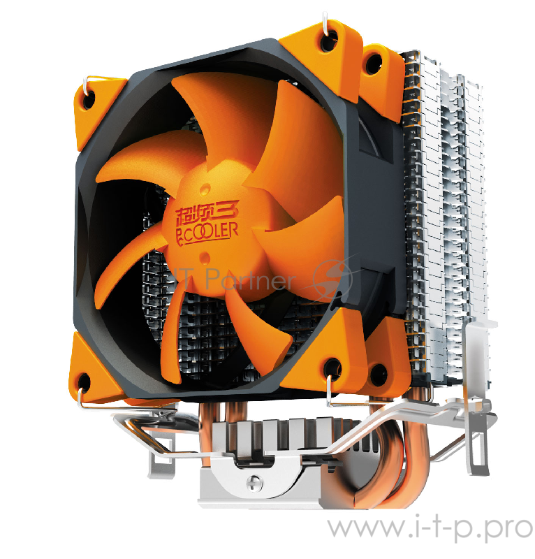 Вентиляторы PCCooler S88 Кулер S88 S775/115X/AM2/AM3/AM4/FM1/FM2 (48 шт/кор, TDP 98W, вент-р 80мм с PWM, 2 тепловые трубки 6мм, 1200-2000RPM, 20.5dBa) Retail Color Box