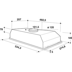 Вытяжка козырьковая Indesit I CT 64LSS нержавеющая сталь управление: ползунковое (1 мотор)