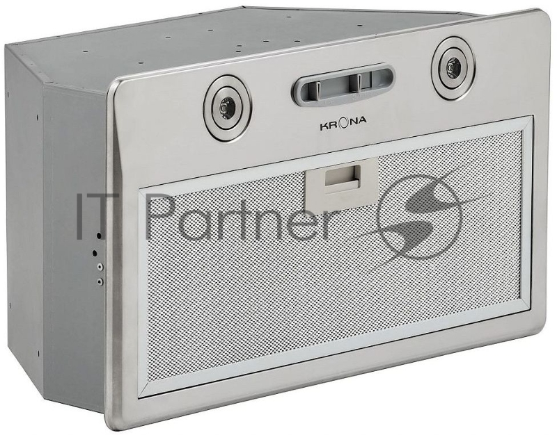 KRONA RUNA 600 inox S Вытяжка кухоннаяВстраиваемая вытяжка RUNA S с простым слайдерным управлением отлично подойдет для кухни площадью до 10 кв.м. LED подсветка, производительность 500 м3/ч, 3 скорости , нерж сталь